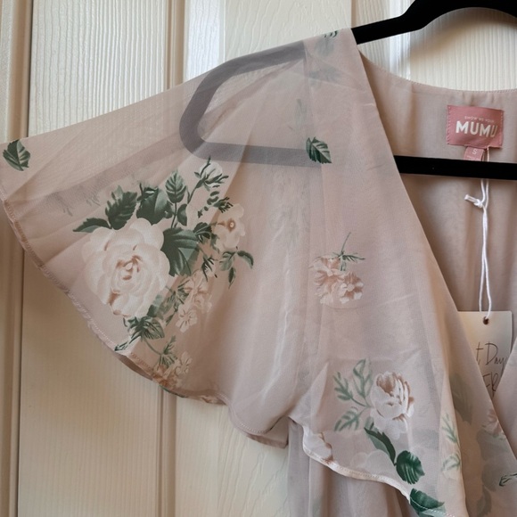 NWT Show Me Your MuMu Audrey Maxi Floral Dress Pink and Cream Small - Picture 8 of 14